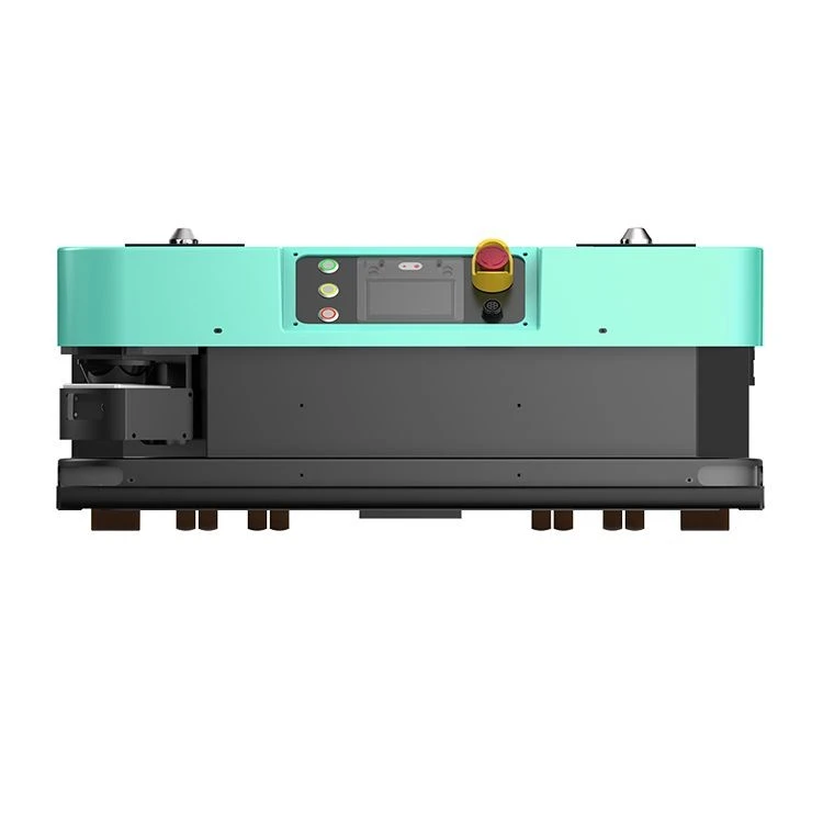 lifting amr robot in pack line（Front view ）